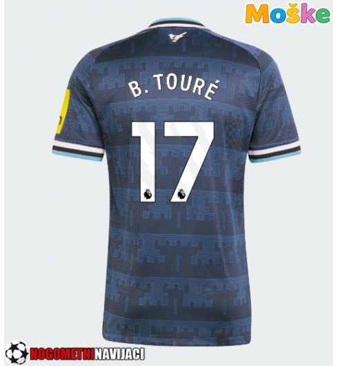 Moške Nogometnih dresov Newcastle United Bazoumana Toure #17 Gostujoči 2026-27 Kratki rokavi Moške Nogometnih dresov Newcastle United Bazoumana Toure #17 Gostujoči 2026-27 Kratki rokavi